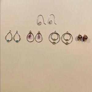 Pandora Sterling Silver Interchangeable Earrings